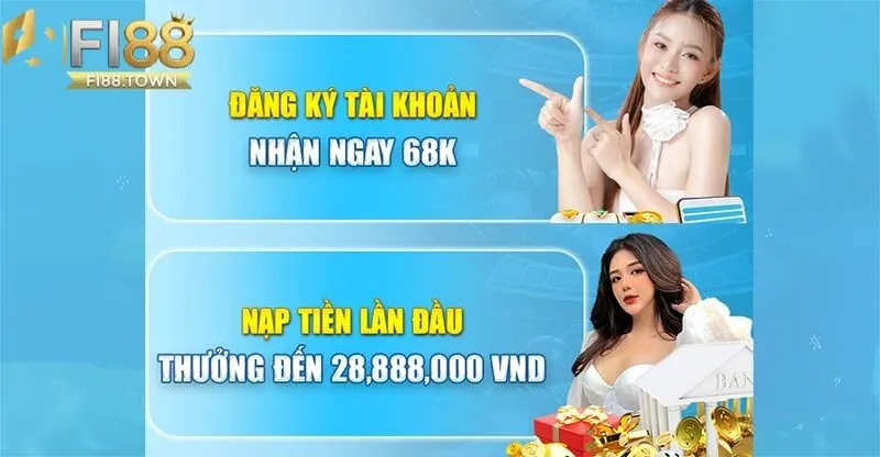 Đăng Ký Fi88 - id Khuyến mãi hấp dẫn cho thành viên mới đăng ký chơi tại Fi88